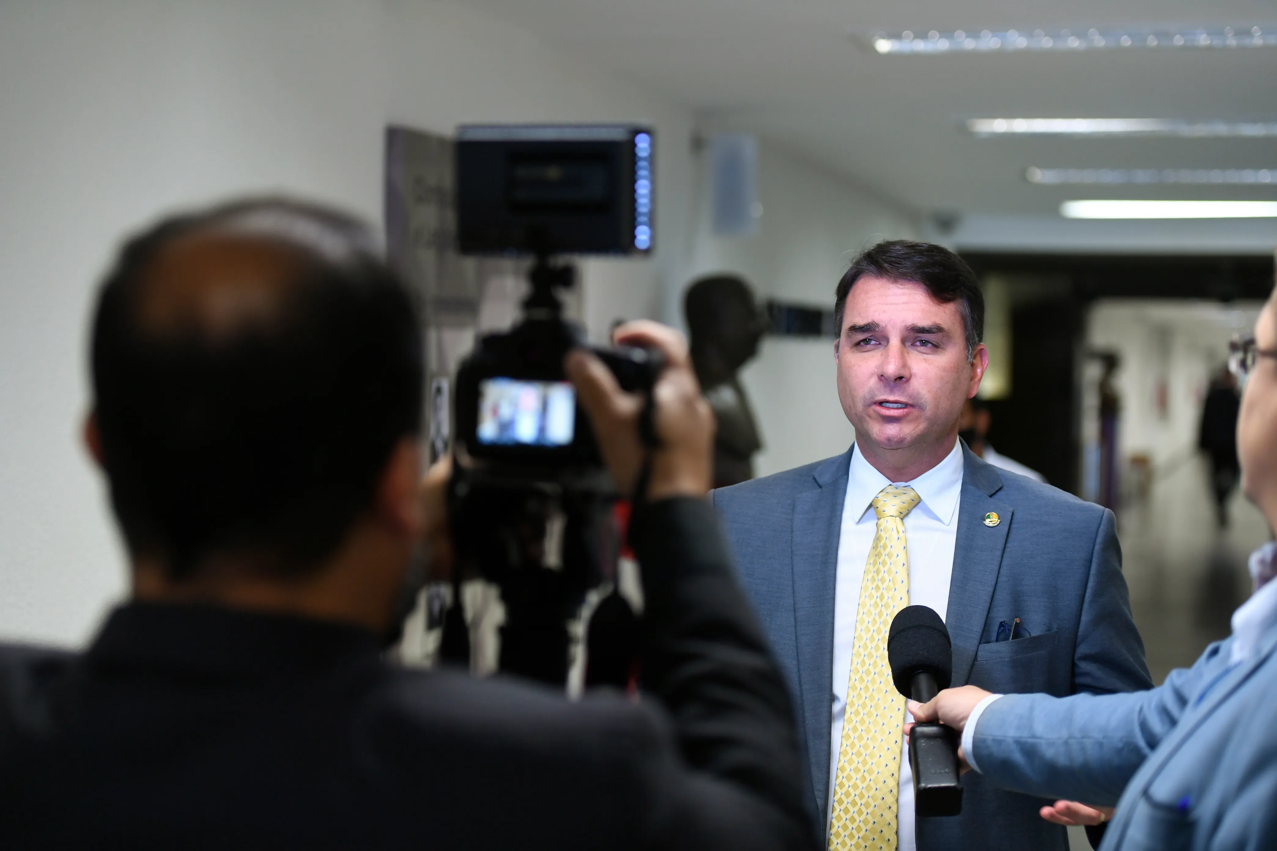 Flavio Bolsonaro, senatore, in una foto di archivio del 2022