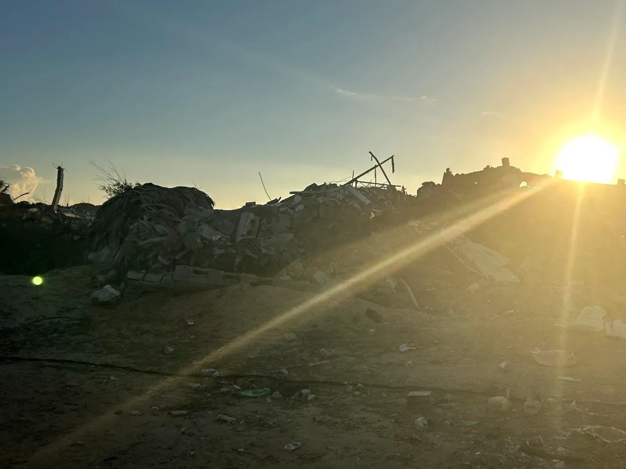 Edifici distrutti a Gaza dopo la guerra, 2025