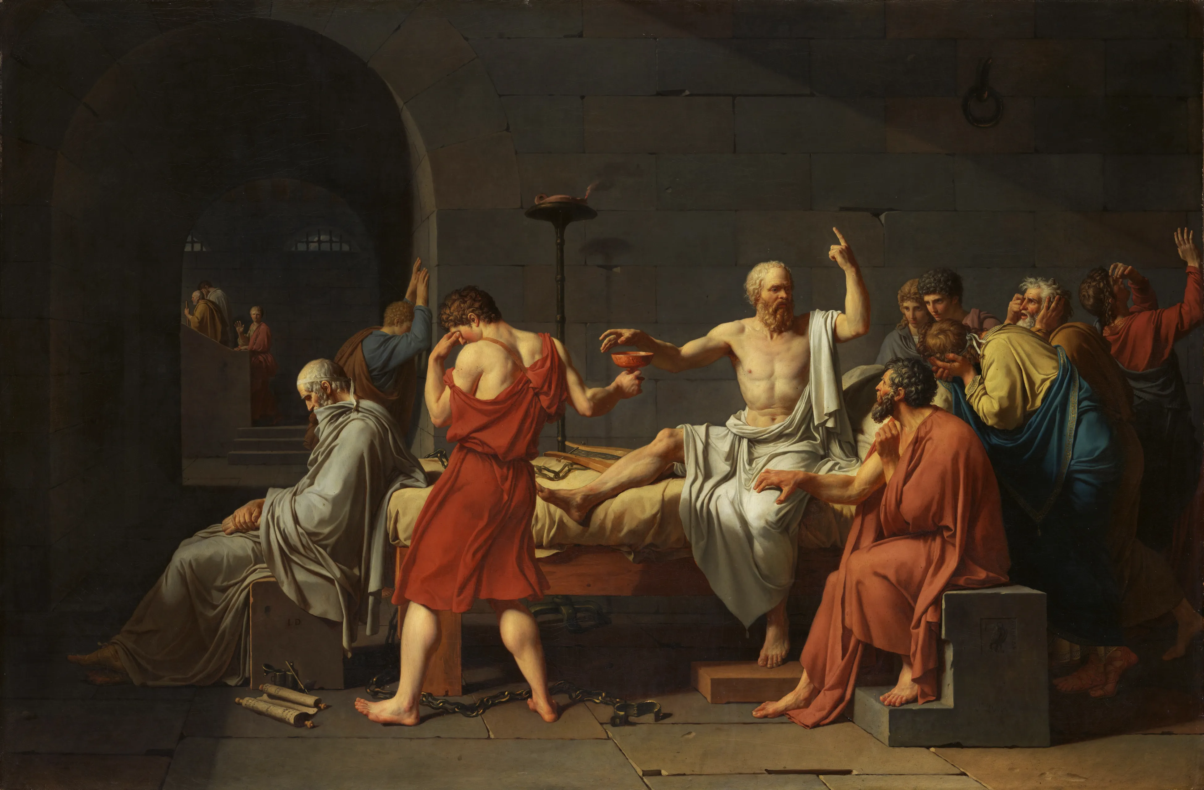 La morte di Socrate, dipinto di Jacques-Louis David