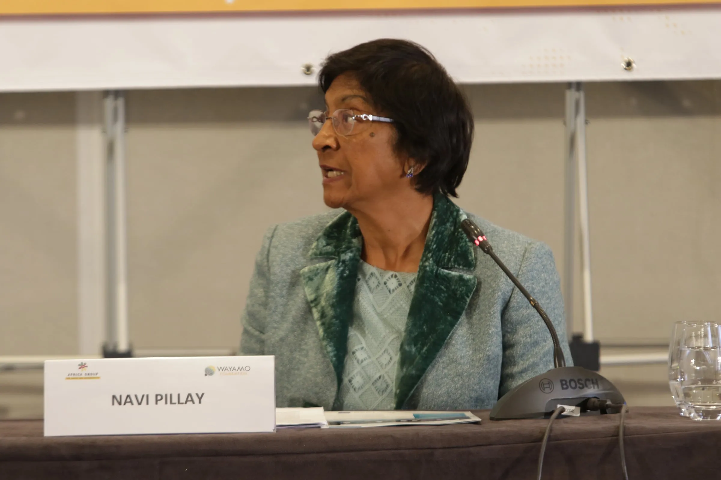 Navi Pillay a un evento sulla giustizia internazionale