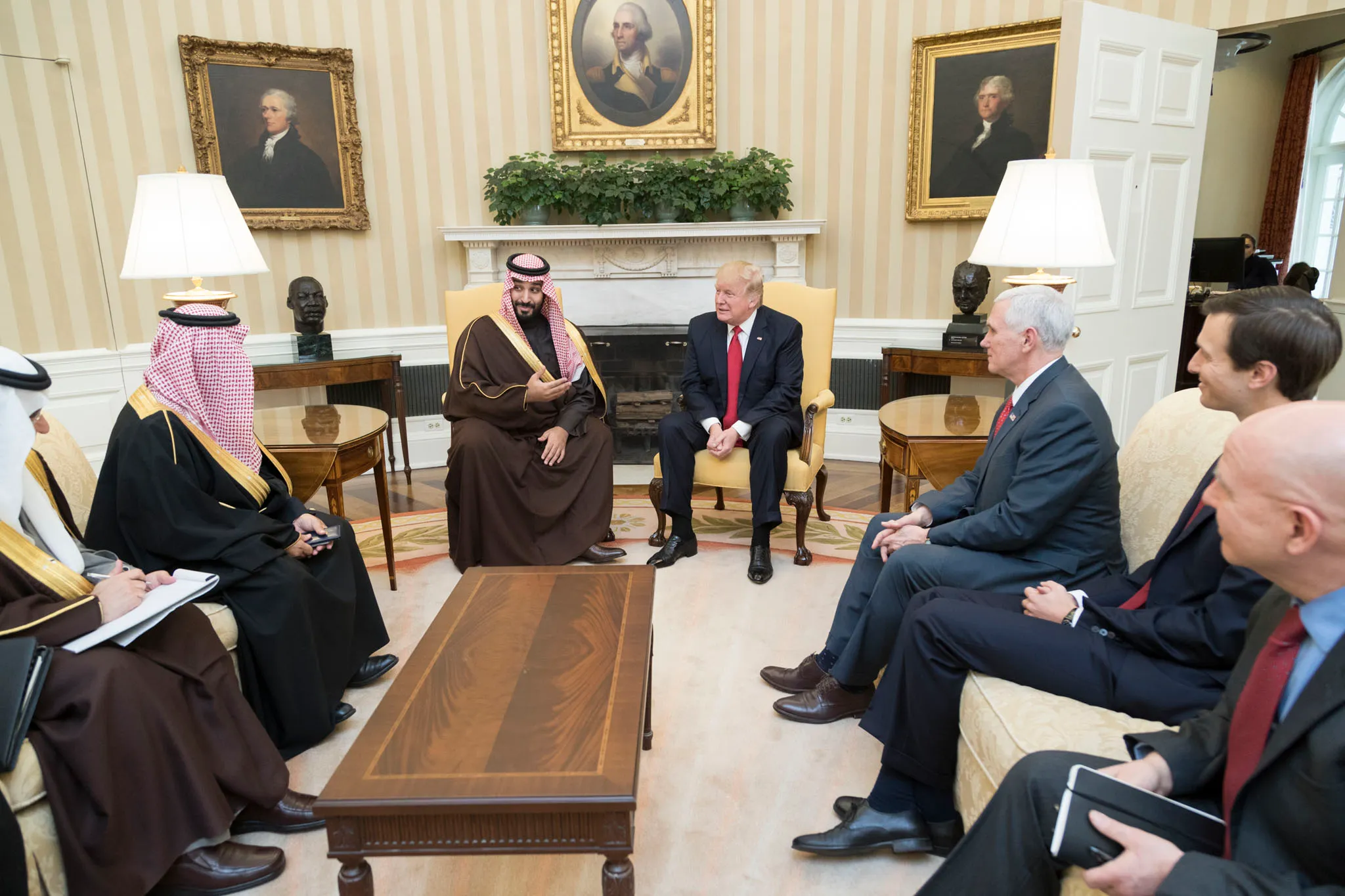 Donald Trump incontra Mohammed bin Salman alla Casa Bianca, marzo 2017